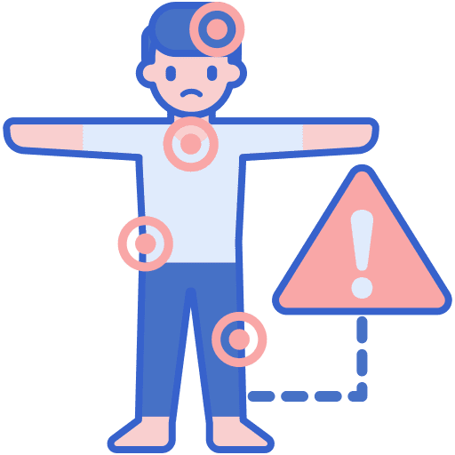 Symptoms pain coronavirus temperature icon