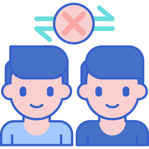 Avoid crowds sick no sick people coronavirus icon