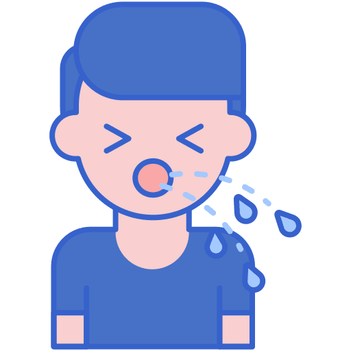 Cough sneeze symptom flu icon