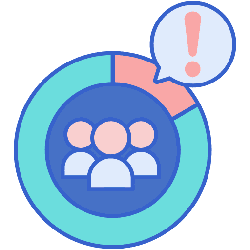 Demographic healthcare and medical customer segment coronavirus icon