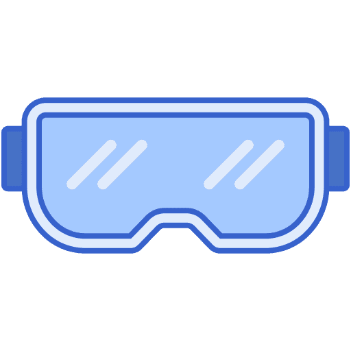 Safety goggles sport protective safety icon
