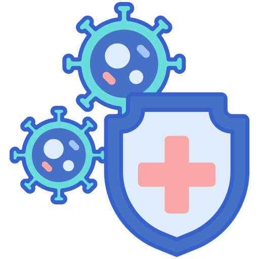 Safety illness prevention covid 19 icon