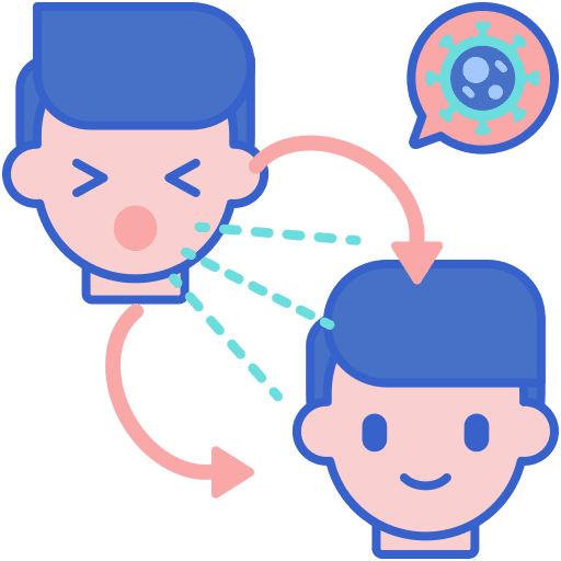 Transmission bacteria cough virus transmission icon