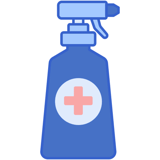 Disinfection alcohol gel spray coronavirus icon