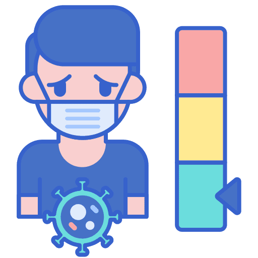 Infection outbreak infection sick person icon