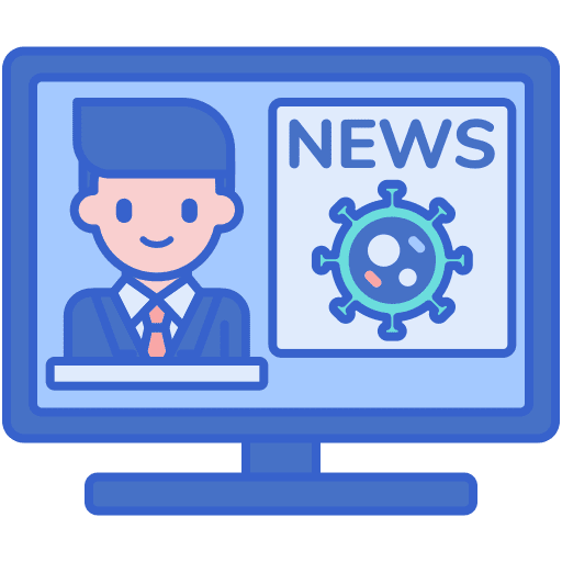 News television information coronavirus icon