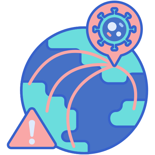 Outbreak world healthcare and medical globe icon