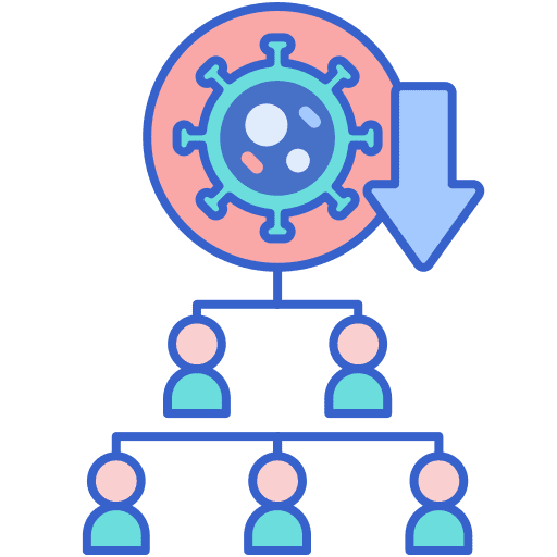 Spread virus transmission safety infection icon