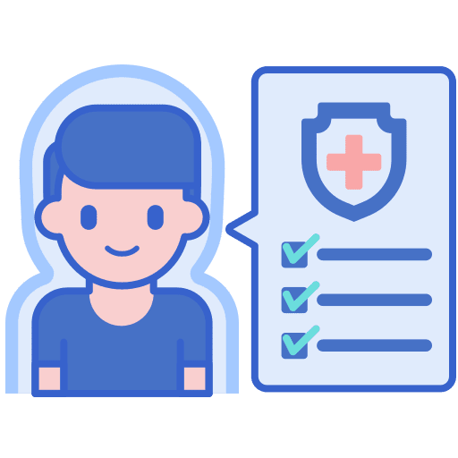 Protective isolation coronavirus healthcare and medical icon