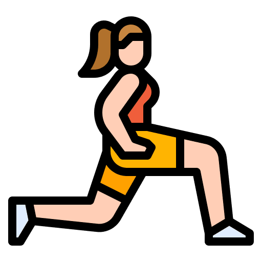 Lunges healthy physical education workout icon