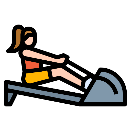 Rowing machine fitness sport healthy icon