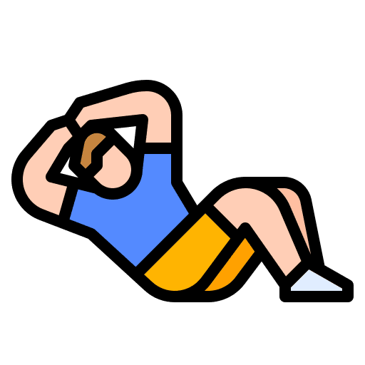 Sit up workout sit up fitness icon