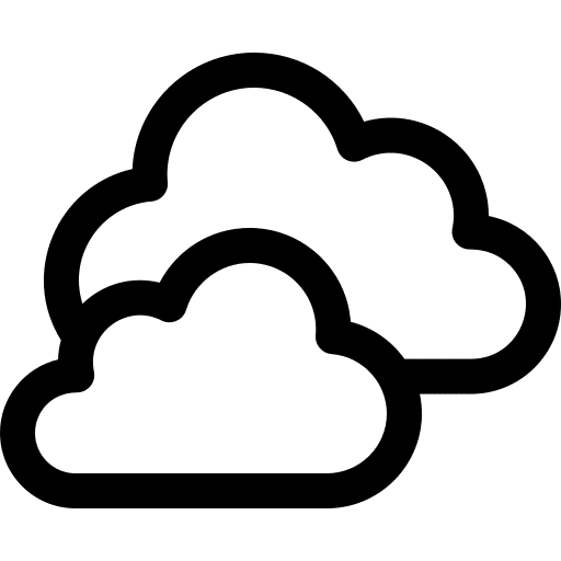 Cloudy clouds weather sky icon