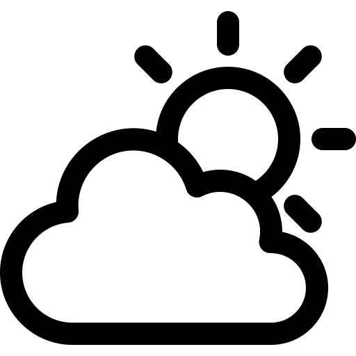 Cloudy day sun climate weather icon