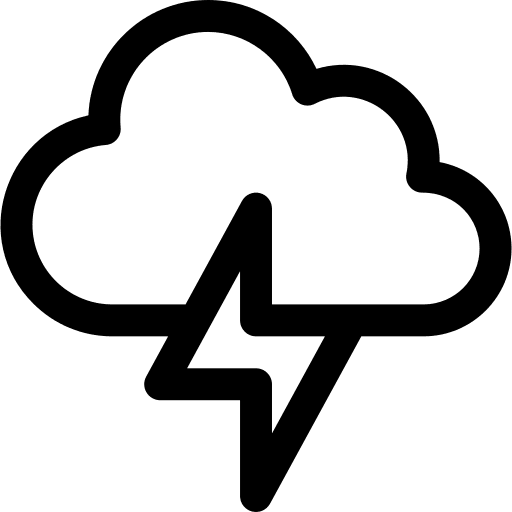 Thunder rain weather forecast icon Thunder rain weather forecast icon