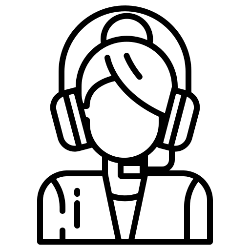 Customer service contact center call representative icon