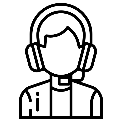 Customer service man help desk avatar icon