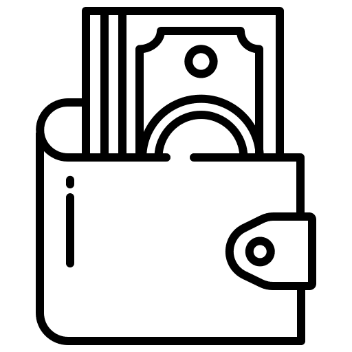 Wallet card money billfold icon