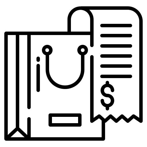 Bag buying commerce and shopping shopping list icon