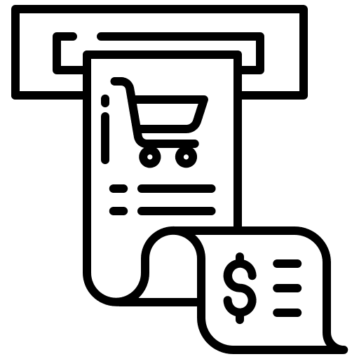 Bill commerce commerce and shopping cart icon