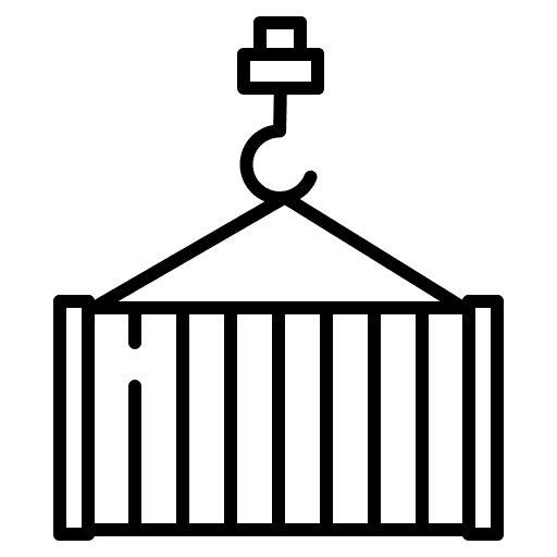 Crane hook box lift icon