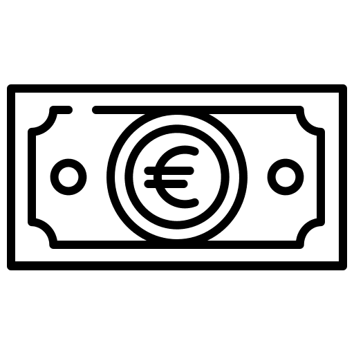 Euro business and finance euro money icon