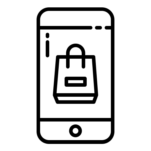 Online store mobile ecommerce mobile phone icon