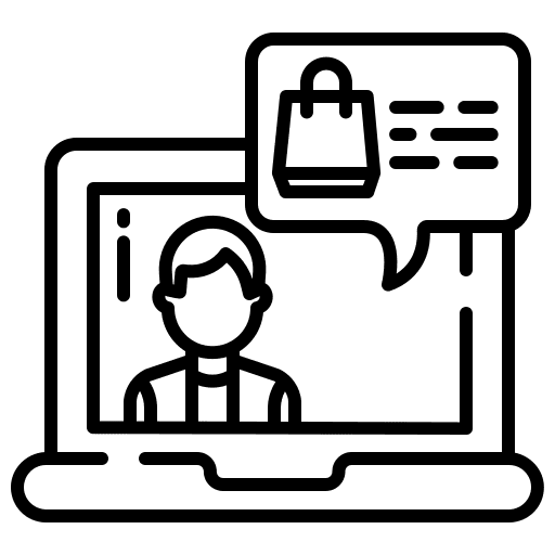 Online support customer service online support message icon