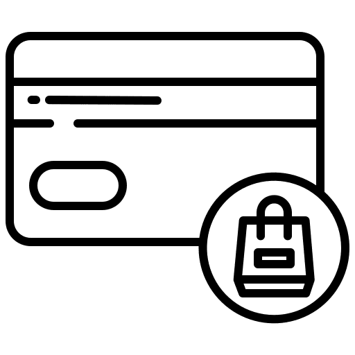 Debit card debit card shopping checkout icon