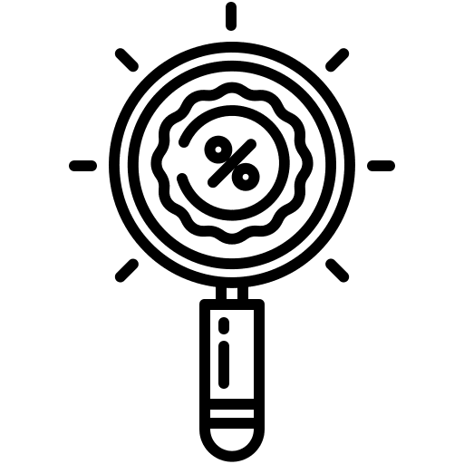 Search search sale percentage icon