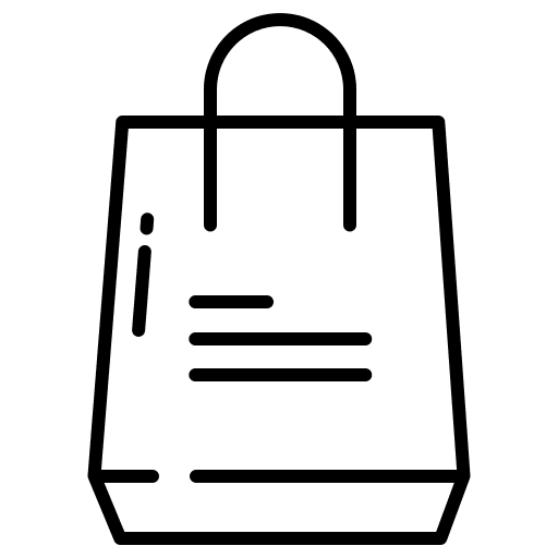 Shopping bag commerce and shopping store shopping bag icon