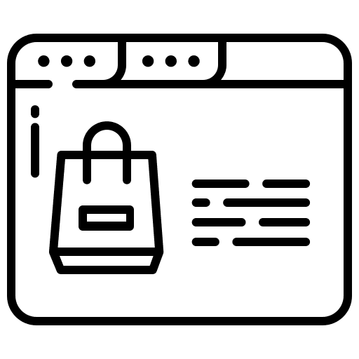 Website bag shopping bag website icon