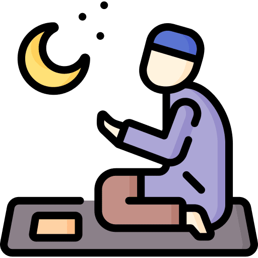Praying muslim arabic eid al fitr icon
