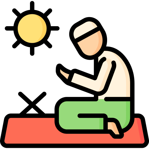 Praying pray sun muslim icon