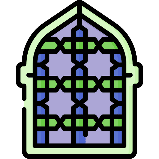 Stained glass window cultures window mosque icon