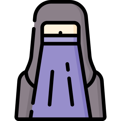 Woman traditional arab people icon