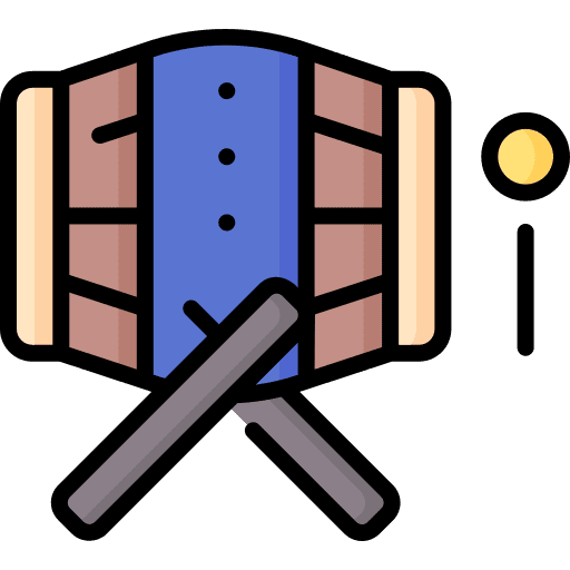 Drum musical instrument bedug drum icon
