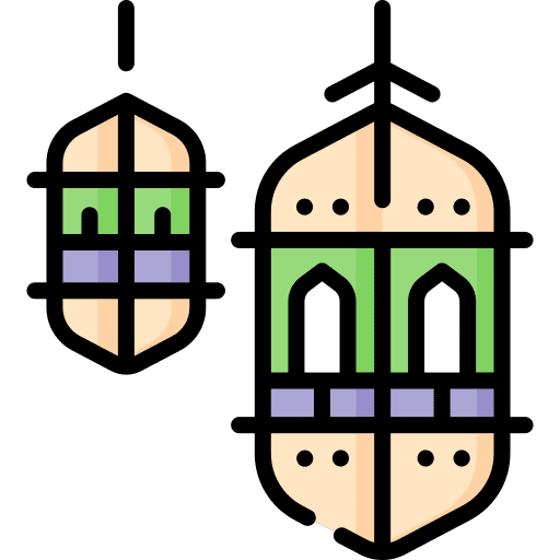 Lantern arab arabic fire lamp icon