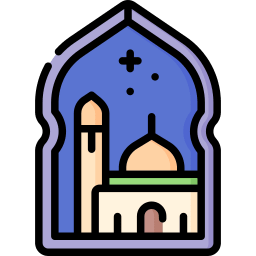 Ramadan mosque tower fasting icon