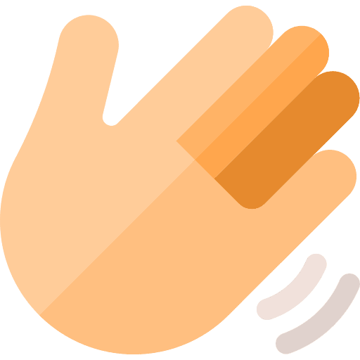 Hello inclusive gesture hello icon
