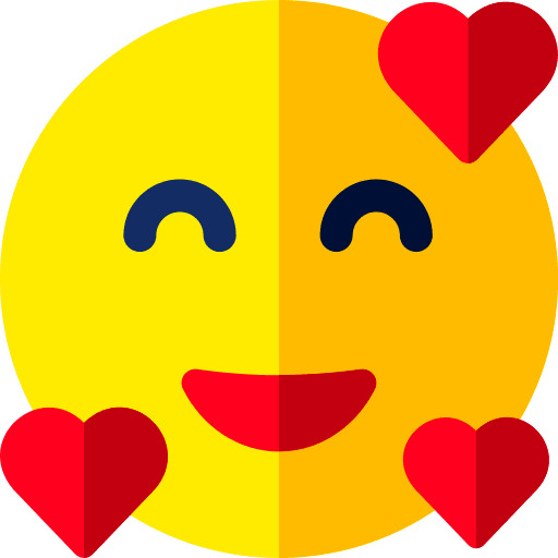 In love face in love emotion icon In love face in love emotion icon