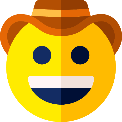 Hat happy emoticon smiley icon Hat happy emoticon smiley icon