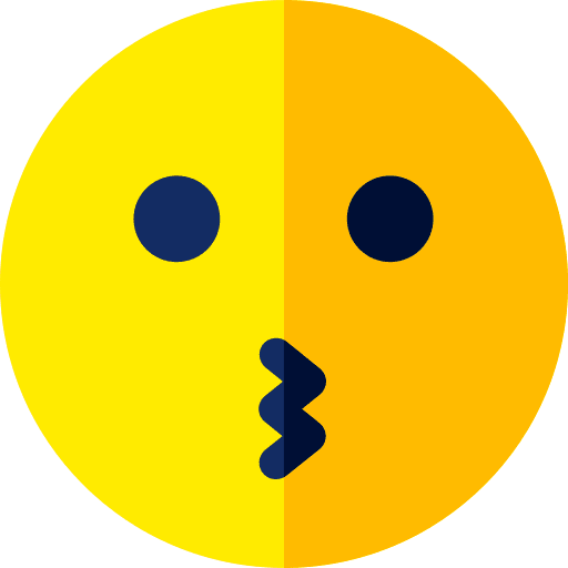 Kiss feeling smiley emoticon icon Kiss feeling smiley emoticon icon