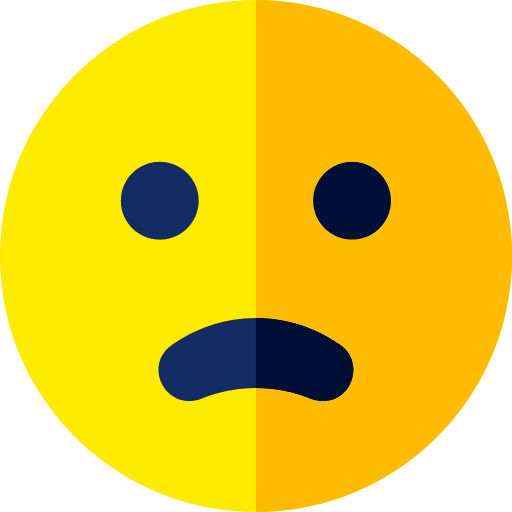 Worried emoticon smiley emotion icon Worried emoticon smiley emotion icon
