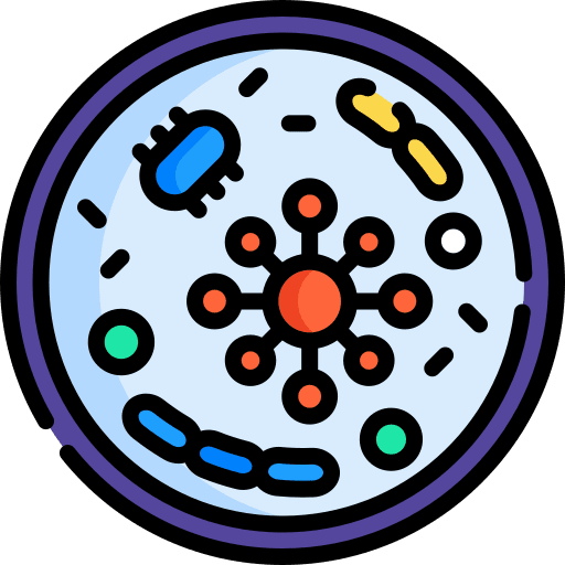 Microbiology biology healthcare and medical education icon