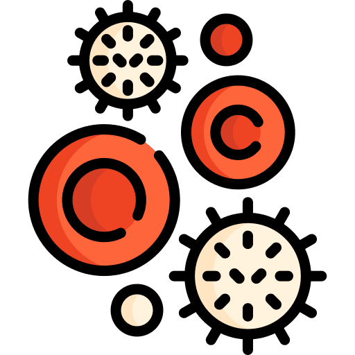Red blood cells healthcare and medical hematologist cardiology icon