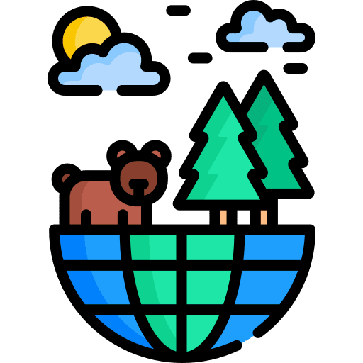 Ecology world ecology and environment bear icon