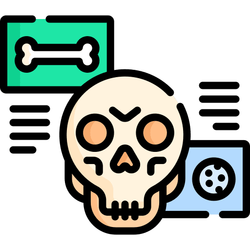 Human bones anatomy human body human bones icon