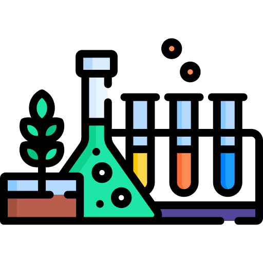 Laboratory education test tube plants icon