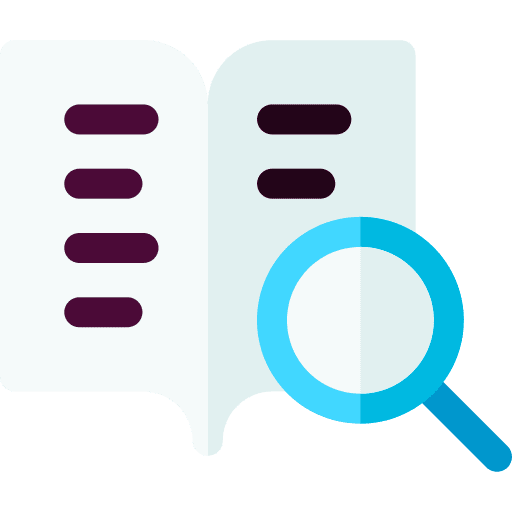 Search education notebook search icon